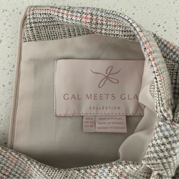 Gal Meets Glam Philippa Anthropologie Plaid Bow-Tie Mini Dress - Picture 10 of 10